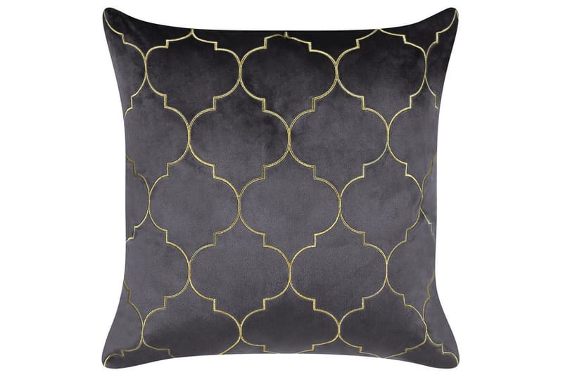 Pynteputer Alyssum sett på 2 Grå/gull, Fløyel - Grå/gull, Fløyel - Tekstiler - Pute & pledd - Hagepute