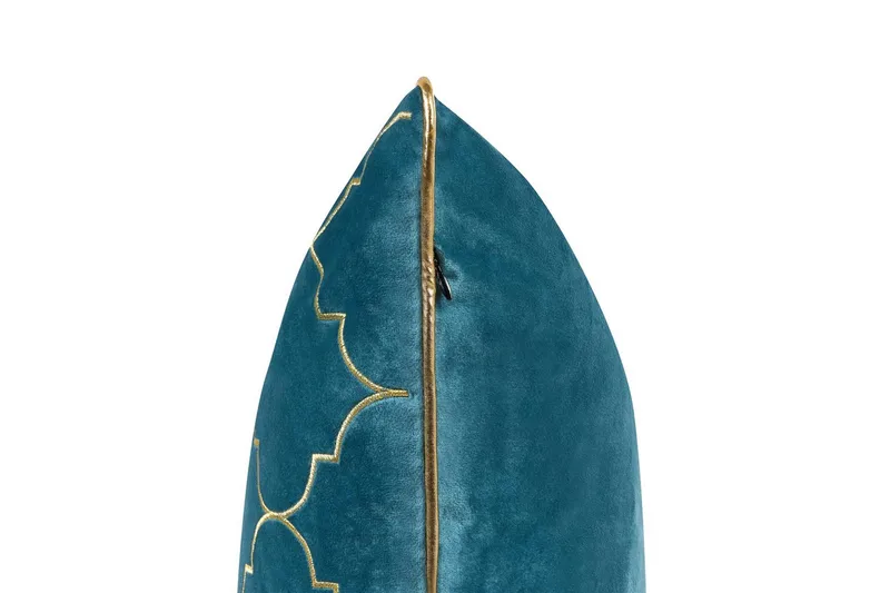 Pynteputer Alyssum sett på 2 Blå/gull, Fløyel - Blå/gull, Fløyel - Tekstiler - Pute & pledd - Hagepute