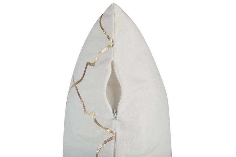 Pynteputer Alyssum sett på 2 Hvit/gull, Bomull - Hvit/gull, Bomull - Tekstiler - Pute & pledd - Hagepute