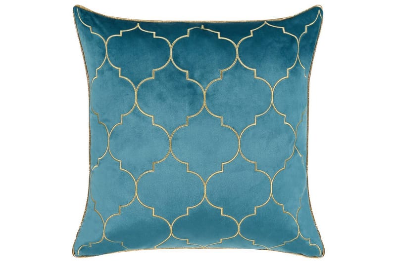 Pynteputer Alyssum sett på 2 Blå/gull, Fløyel - Blå/gull, Fløyel - Tekstiler - Pute & pledd - Hagepute