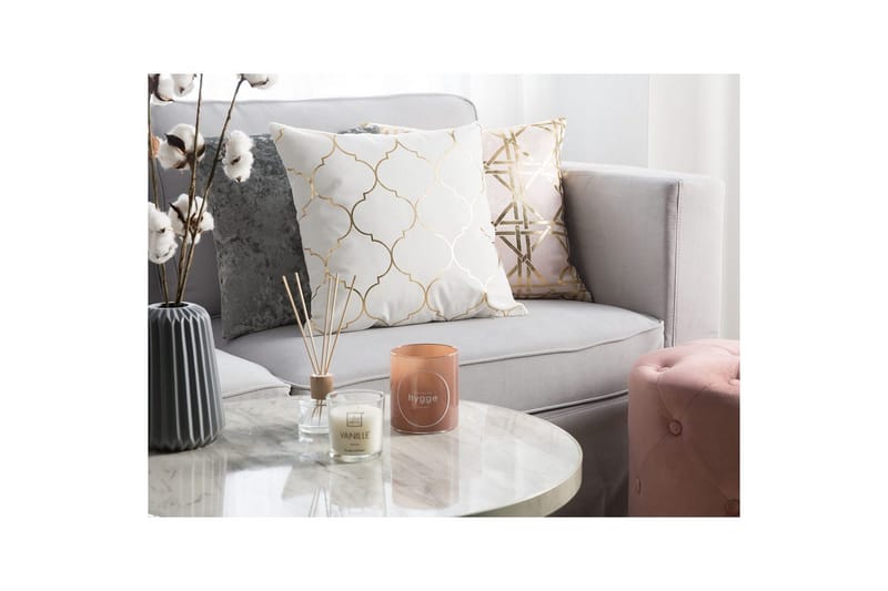 Pynteputer Alyssum sett på 2 Hvit/gull, Bomull - Hvit/gull, Bomull - Tekstiler - Pute & pledd - Hagepute