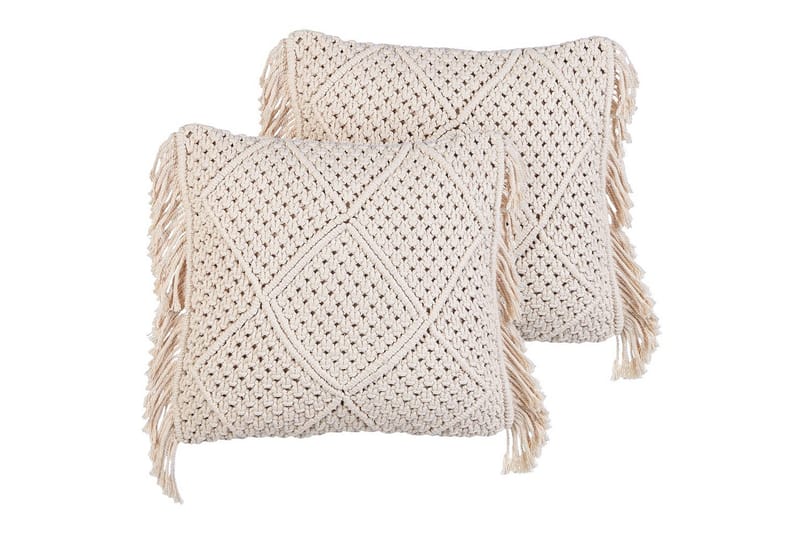 Pynteputer Besham sett med 2 Beige - Beige - Tekstiler - Pute & pledd - Hagepute