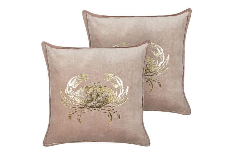 Pynteputer Bossiella sett med 2 Beige/gull - Beige/gull - Tekstiler - Pute & pledd - Hagepute