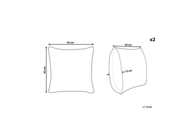 Pynteputer Cadetia sett à 2 Hvit - Hvit - Tekstiler - Pute & pledd - Hagepute