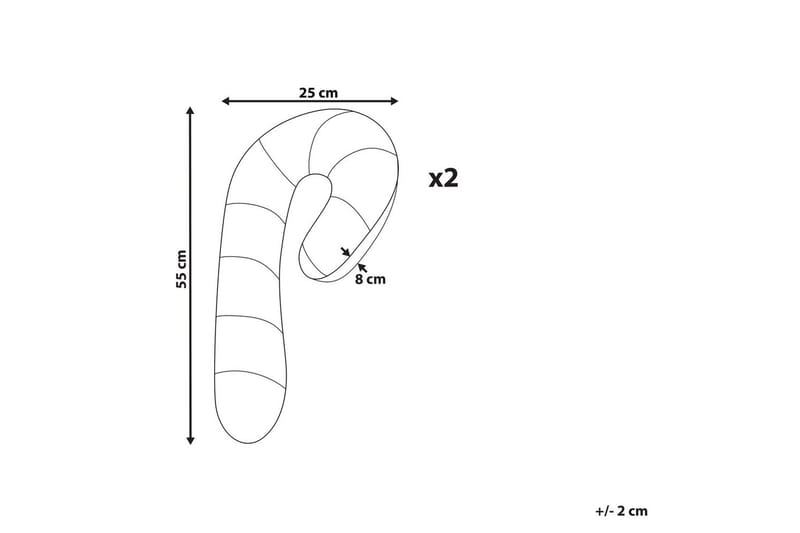 Pynteputer Candy Cane sett av 2 - Tekstiler - Pute & pledd - Hagepute
