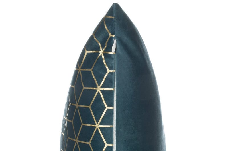 Pynteputer Celosia sett av 2 Blå/gull - Blå/gull - Tekstiler - Pute & pledd - Hagepute