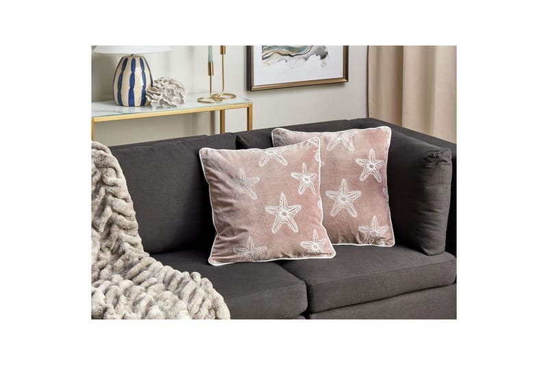 Pynteputer Ceramium sett med 2 Rosa/Hvit - Rosa/Hvit - Tekstiler - Pute & pledd - Pynteputer