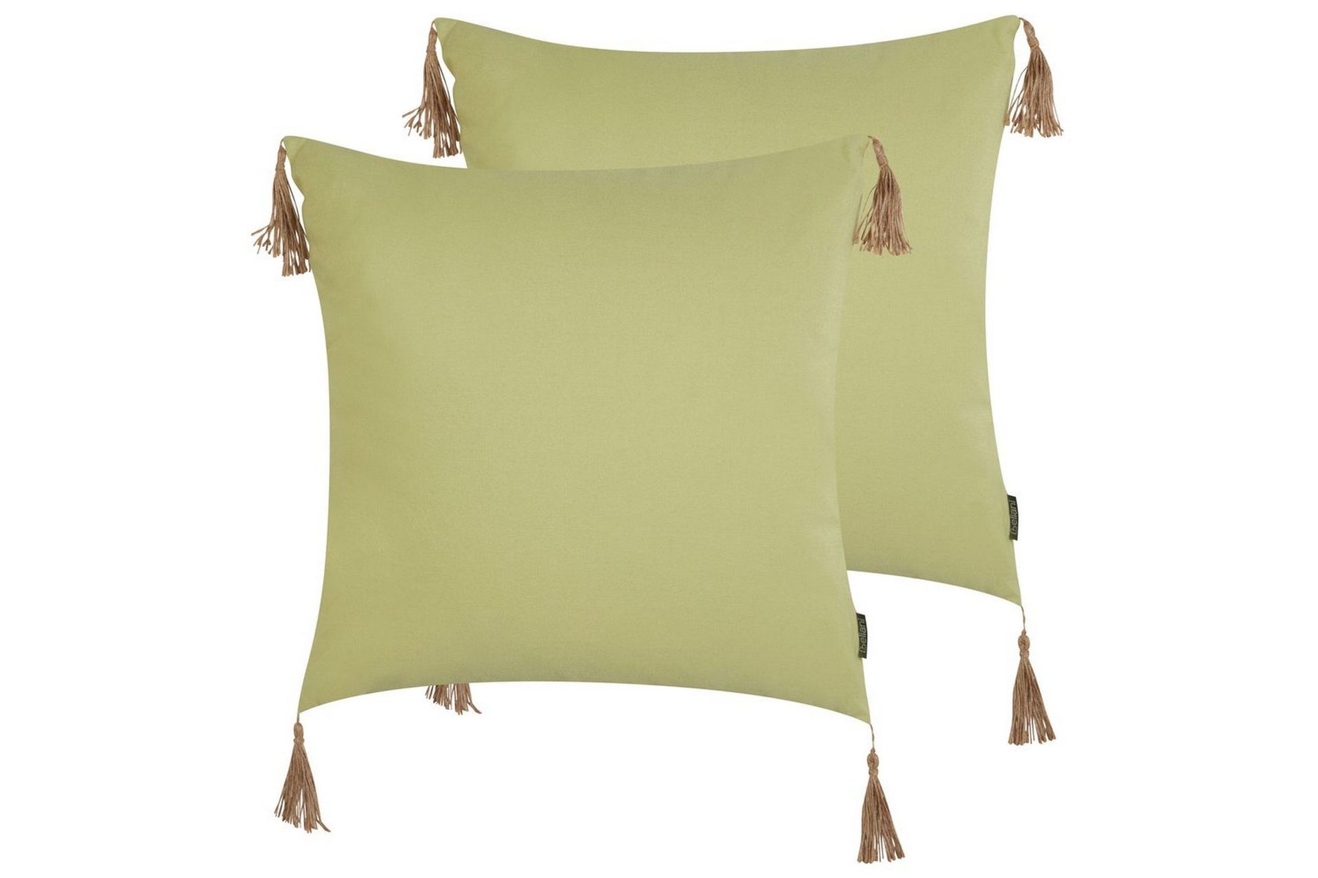 Sett med 2 dekorative puter Grønt ensfarget mønster 45 x 45 cm Moderne dekorativt tilbehør Soverom Stue