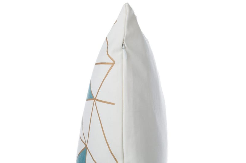 Pynteputer Clarkia sett med 2 Hvit/Blå/Gull - Hvit/Blå/Gull - Tekstiler - Pute & pledd - Hagepute