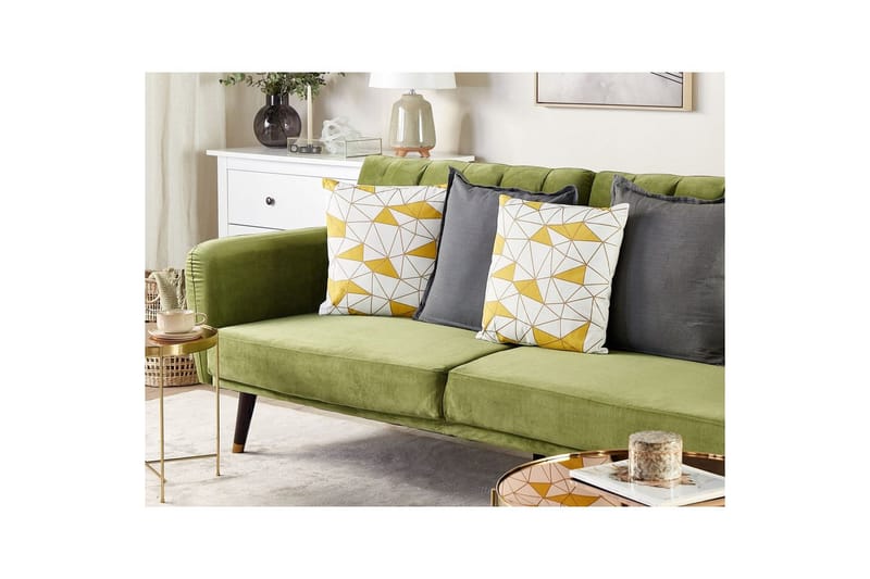 Pynteputer Clarkia sett med 2 Hvit/Gull/Gul - Hvit/Gull/Gul - Tekstiler - Pute & pledd - Hagepute