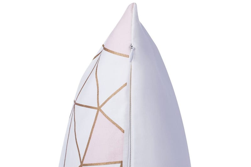 Pynteputer Clarkia sett med 2 Hvit/gull/rosa - Hvit/gull/rosa - Tekstiler - Pute & pledd - Hagepute