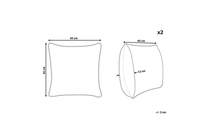 Pynteputer Clarkia sett med 2 Hvit/gull/rosa - Hvit/gull/rosa - Tekstiler - Pute & pledd - Hagepute