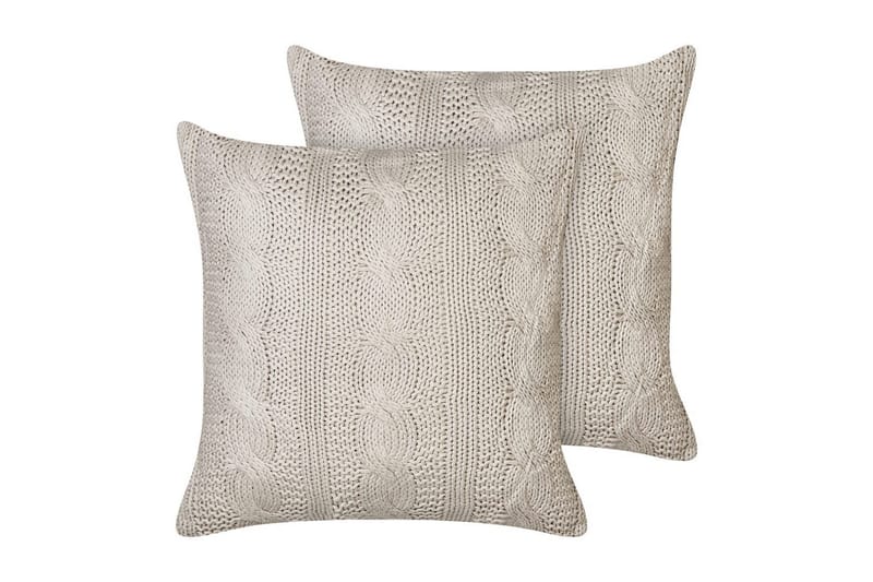 Pynteputer Constylis sett á 2 Beige - Beige - Tekstiler - Pute & pledd - Hagepute