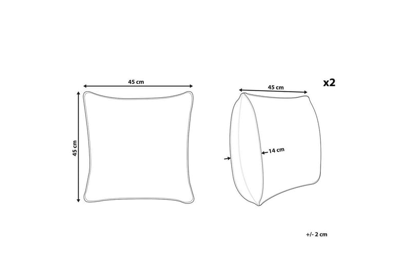 Pynteputer Corokia sett av 2 Beige - Beige - Tekstiler - Pute & pledd - Hagepute