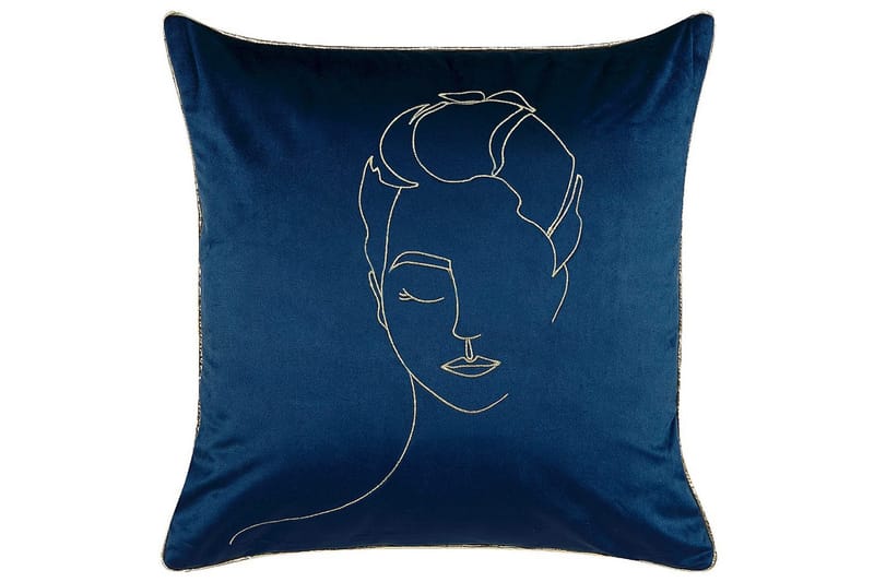 Pynteputer Crocus sett á 2 Blå/gull - Blå/gull - Tekstiler - Pute & pledd - Hagepute