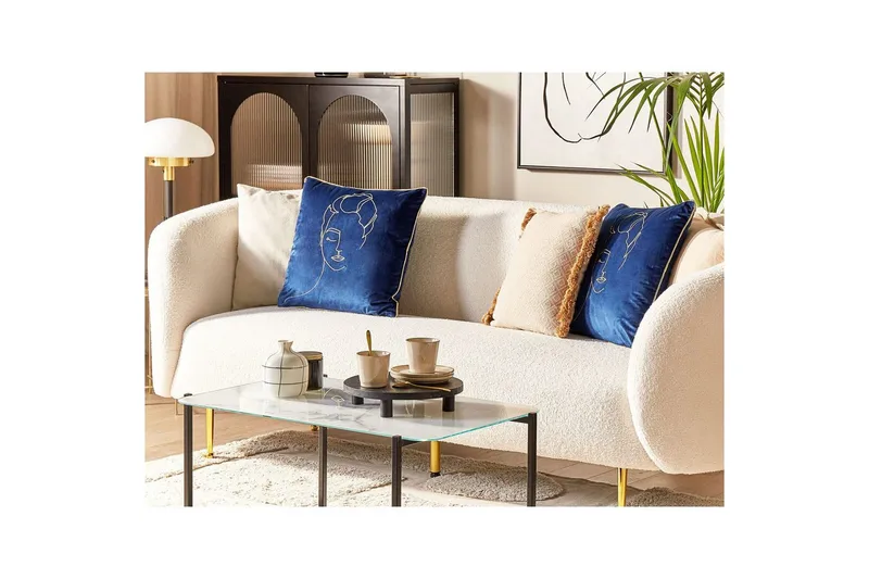 Pynteputer Crocus sett á 2 Blå/gull - Blå/gull - Tekstiler - Pute & pledd - Hagepute