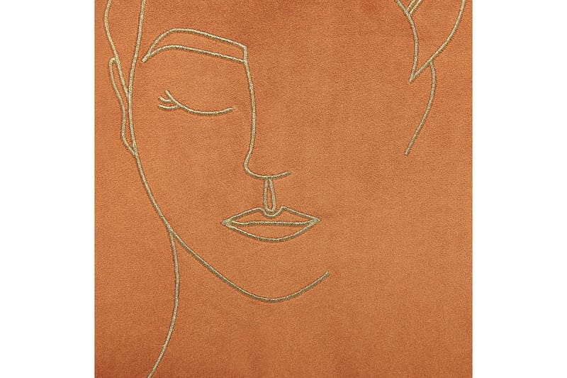 Pynteputer Crocus sett á 2 Oransje/gull - Oransje/gull - Tekstiler - Pute & pledd - Hagepute