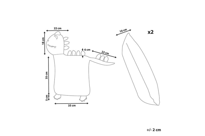 Pynteputer Dinos sett på 2 - Tekstiler - Pute & pledd - Pynteputer