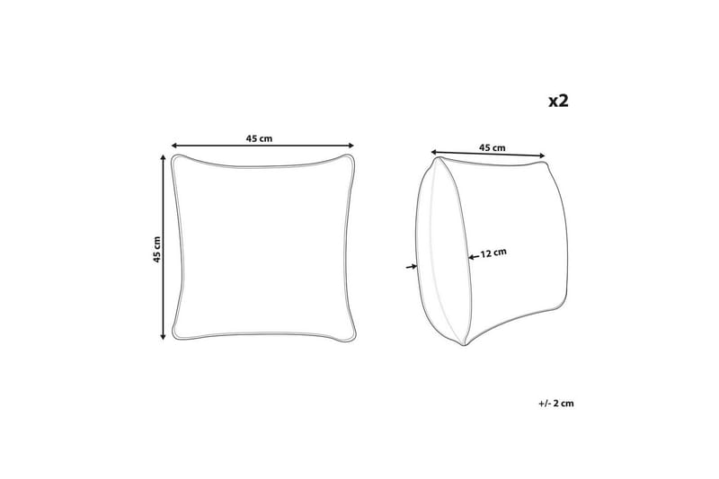 Pynteputer Douris sett med 2 45x45 cm - 45x45 cm - Tekstiler - Pute & pledd - Hagepute