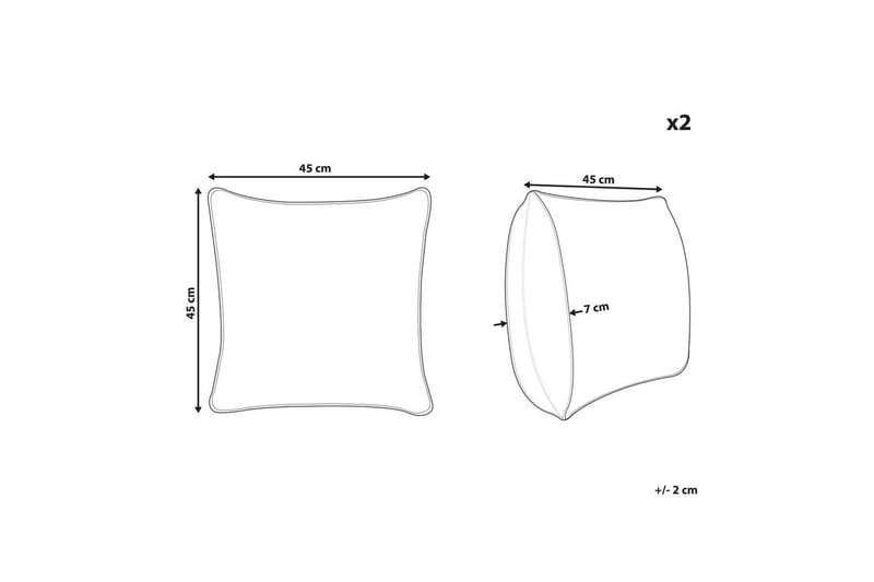 Pynteputer Eclipta sett om 2 Grønn - Grønn - Tekstiler - Pute & pledd - Hagepute