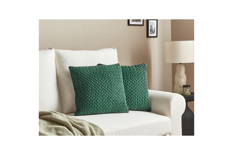 Pynteputer Eclipta sett om 2 Grønn - Grønn - Tekstiler - Pute & pledd - Hagepute