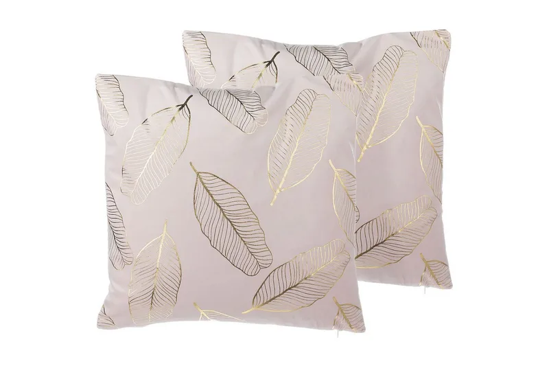 Pynteputer Freesia sett av 2 Rosa/gull - Rosa/gull - Tekstiler - Pute & pledd - Hagepute