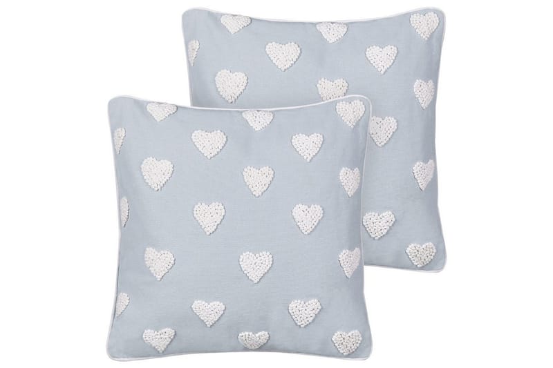 Pynteputer Gazania sett av 2 Grå/hvit, Firkantet, Grå/hvit, Firkantet