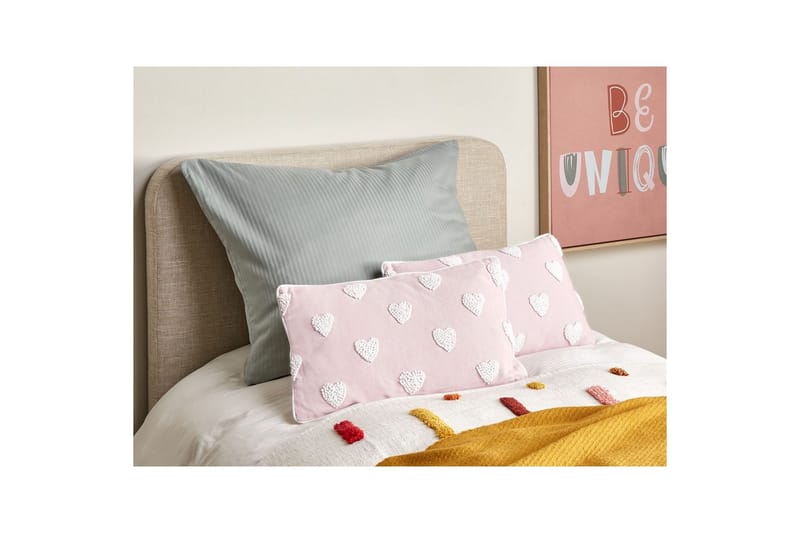 Pynteputer Gazania sett av 2 Rosa/Hvit, Rektangulær - Rosa/Hvit, Rektangulær - Tekstiler - Pute & pledd - Hagepute