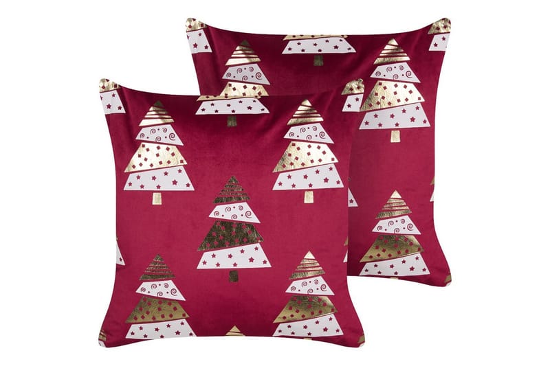 Pynteputer Goldspruce sett á 2 Rød/gull/hvit, Rød/gull/hvit