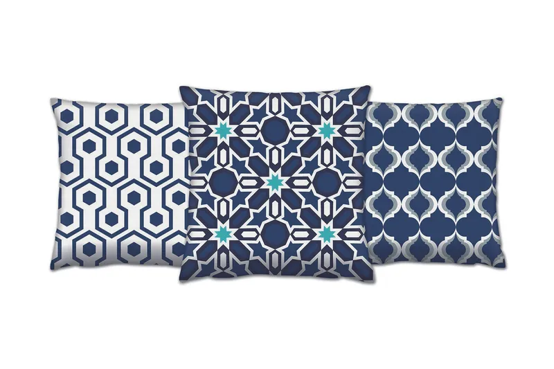 Gravel Pute 43x43 cm 3-pack, Multi