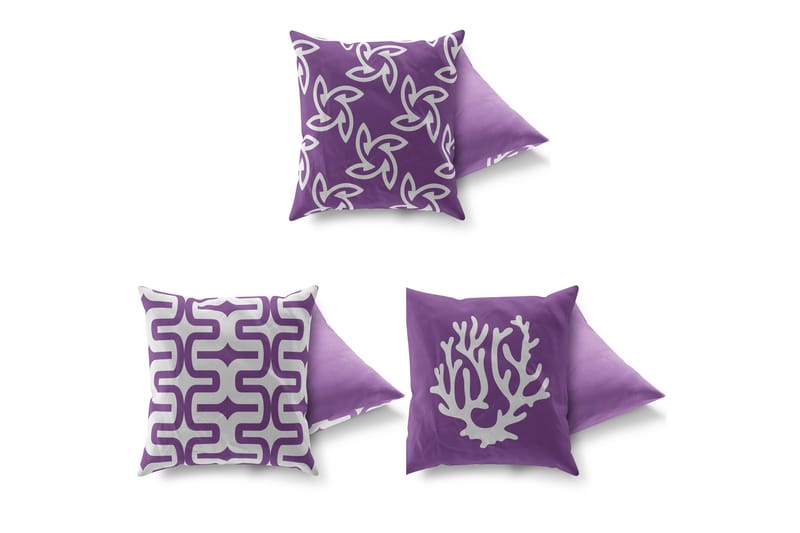 Gravel Pute 43x43 cm 3-pack - Multi - Tekstiler - Pute & pledd - Pynteputer