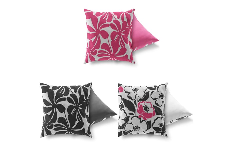 Gravel Pute 43x43 cm 3-pack - Multi - Tekstiler - Pute & pledd - Pynteputer