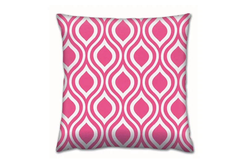 Gravel Pute 43x43 cm, Rosa/Hvit