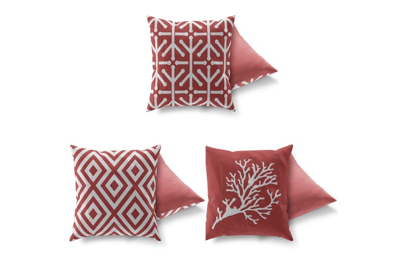 Gravel Pute 43x43 cm 3-pack - Multi - Tekstiler - Pute & pledd - Pynteputer