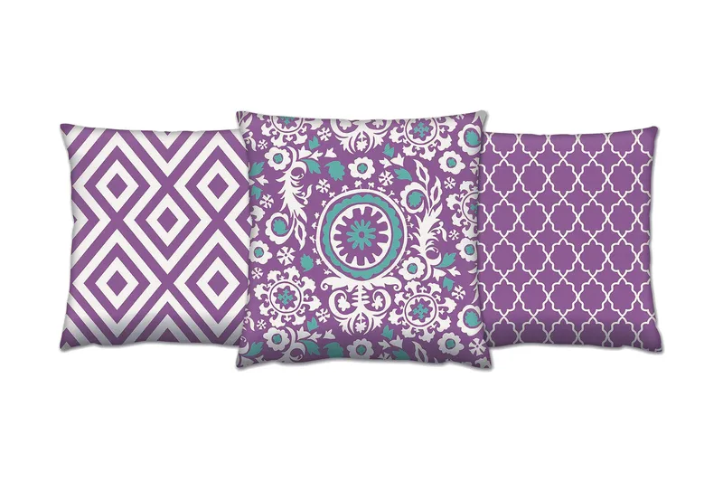 Gravel Pute 43x43 cm 3-pack, Multi