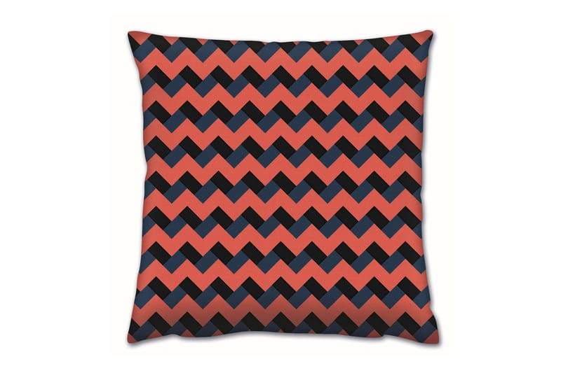 Gravel Pute 43x43 cm - Oransje/Svart - Tekstiler - Pute & pledd - Pynteputer