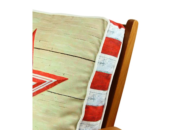 Gravel Pute 42x42 cm - Rød/Hvit - Tekstiler - Pute & pledd - Pynteputer