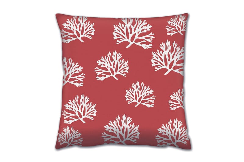 Gravel Pute 43x43 cm - Rød/Hvit - Tekstiler - Pute & pledd - Pynteputer