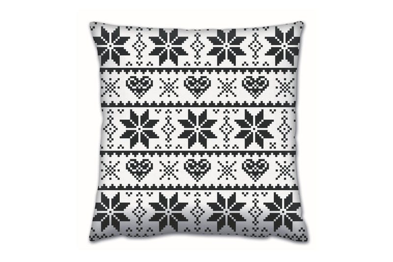 Gravel Pute 43x43 cm - Svart/Hvit - Tekstiler - Pute & pledd - Pynteputer