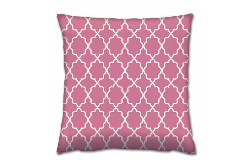Gravel Pute 43x43 cm - Rosa/Hvit - Tekstiler - Pute & pledd - Pynteputer