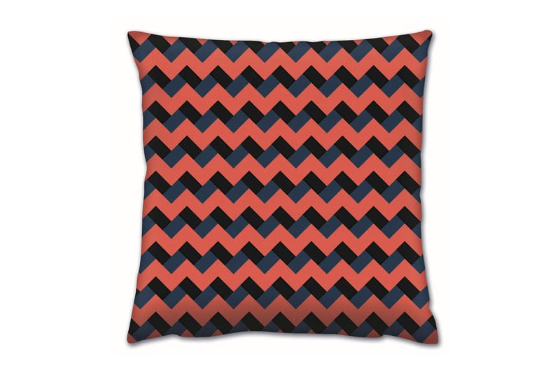 Gravel Pute 43x43 cm - Oransje/Svart - Tekstiler - Pute & pledd - Pynteputer