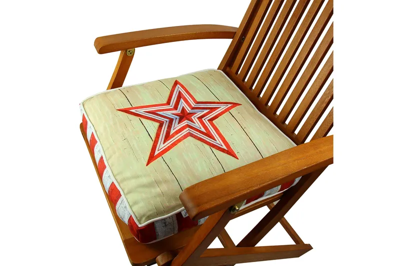 Gravel Pute 42x42 cm - Rød/Hvit - Tekstiler - Pute & pledd - Pynteputer