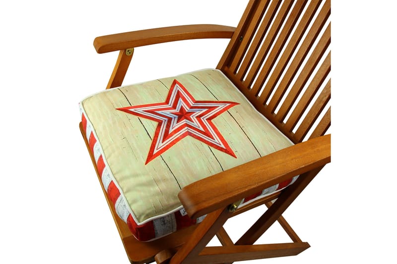 Gravel Pute 42x42 cm - Rød/Hvit - Tekstiler - Pute & pledd - Pynteputer