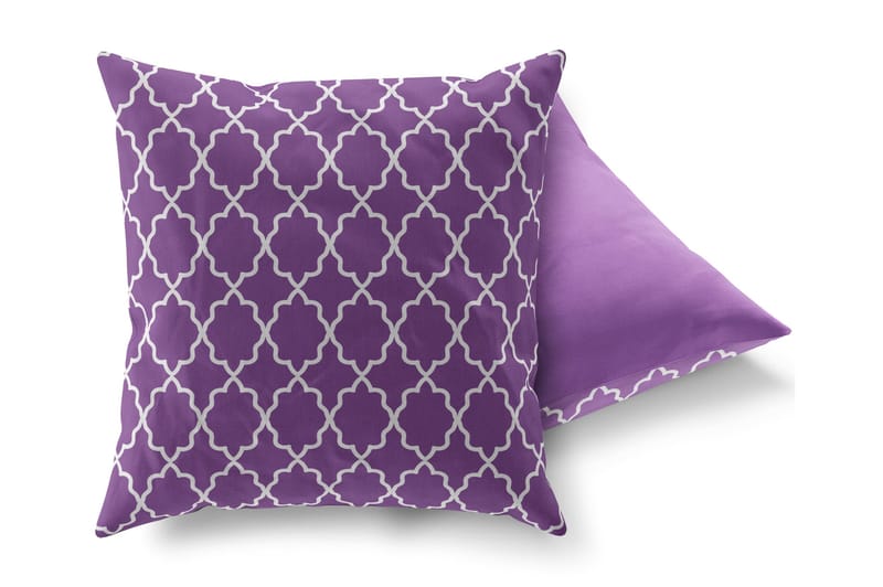 Gravel Pute 43x43 cm - Lila/Hvit - Tekstiler - Pute & pledd - Pynteputer