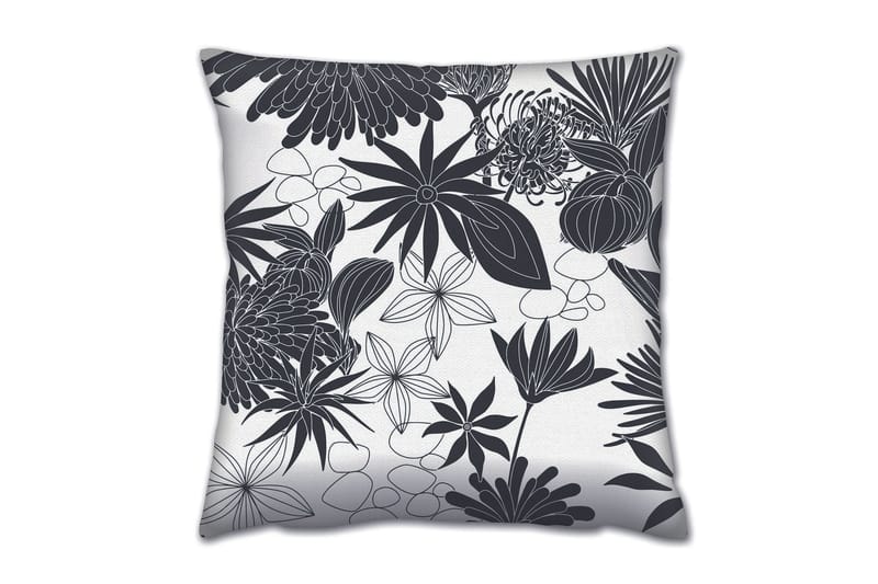 Gravel Pute 43x43 cm, Svart/Hvit