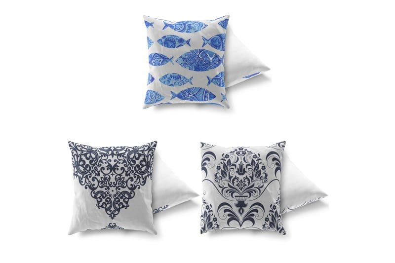 Gravel Pute 43x43 cm 3-pack - Multi - Tekstiler - Pute & pledd - Pynteputer