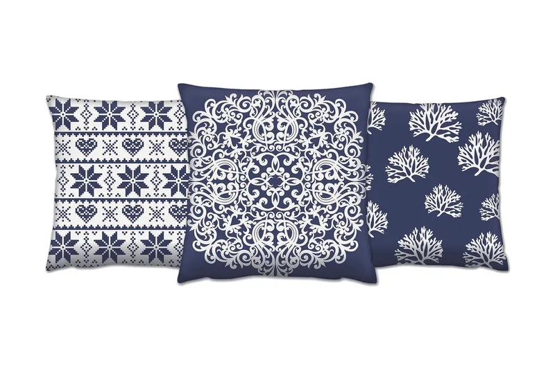 Gravel Pute 43x43 cm 3-pack, Multi