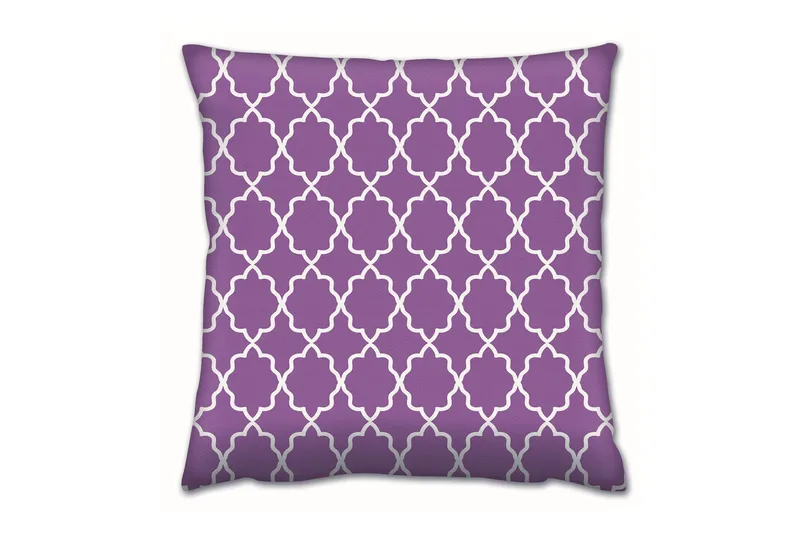 Gravel Pute 43x43 cm - Lila/Hvit - Tekstiler - Pute & pledd - Pynteputer