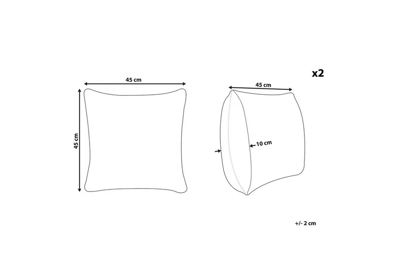 Pynteputer Hordeum sett av 2 Brun - Brun - Tekstiler - Pute & pledd - Hagepute