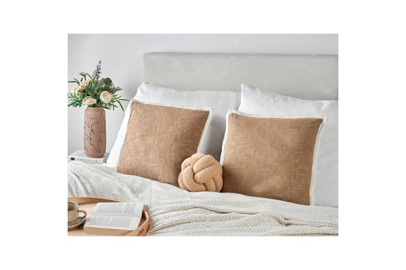 Pynteputer Ianthe sett á 2 Brun/Hvit - Brun/Hvit - Tekstiler - Pute & pledd - Pynteputer
